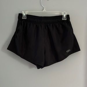 black athletic shorts